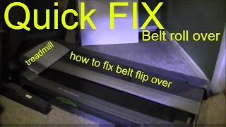 how to fix treadmill belt fold over
