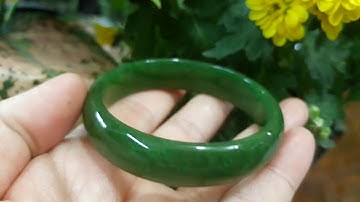 Phong Thủy Vòng Ngọc Bích Thiên Nhiên Nephrite Jade Size 54mm | Linh Khí Đất Việt LH 0903996911