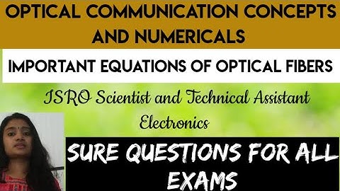 Optical communication Concepts and Numericals|ISRO Scientist|Technical Assistant| Gate|ESE