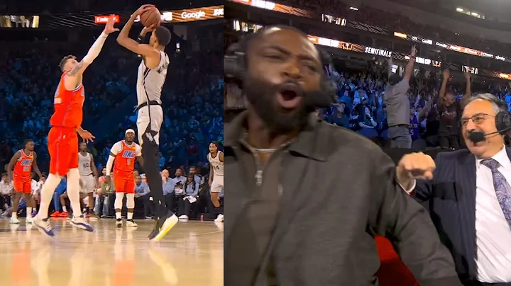 Wemby has everyone going crazy after pullup 3 and being +20 in 7 mins vs OKC 😂