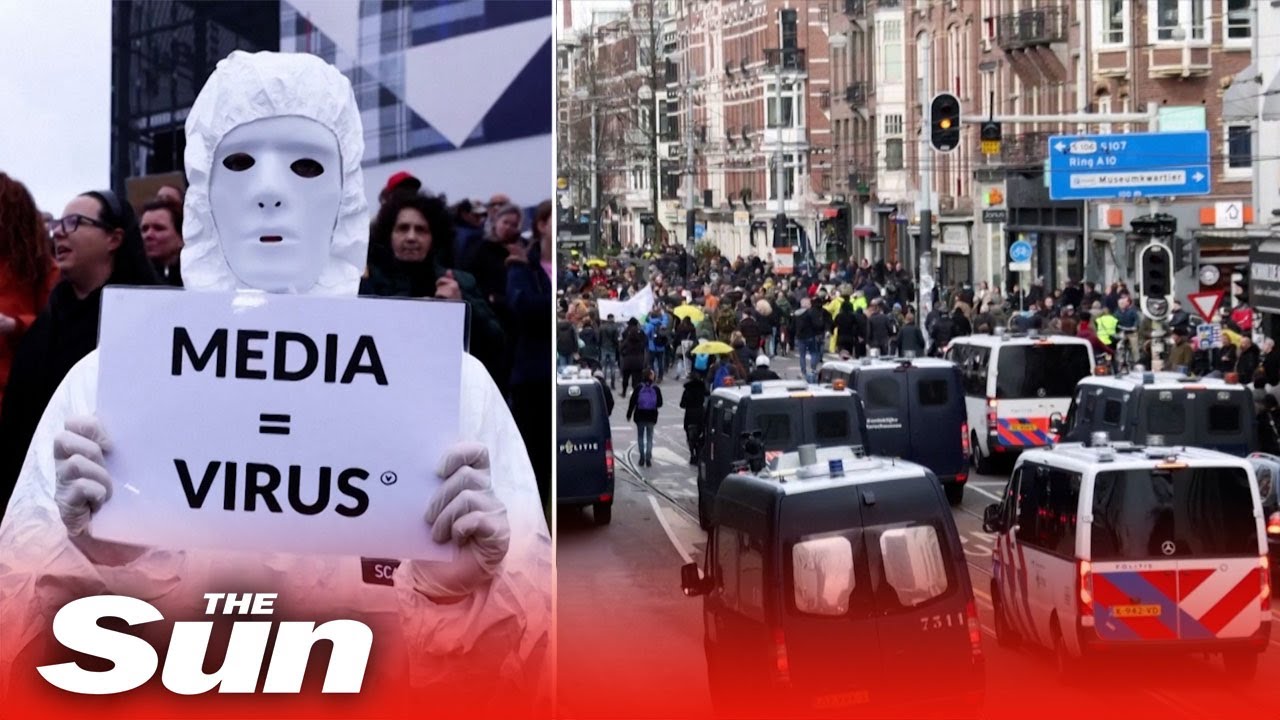 Thousands of anti-lockdown protesters march in Amsterdam