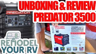 Predator 3500 Watt Generator - Unboxing, Prep, &amp; Startup