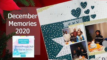 Scrapbook Process / TN layout / Travelers Notebook Sketch Sunday / December Memories  Cocoa Daisy