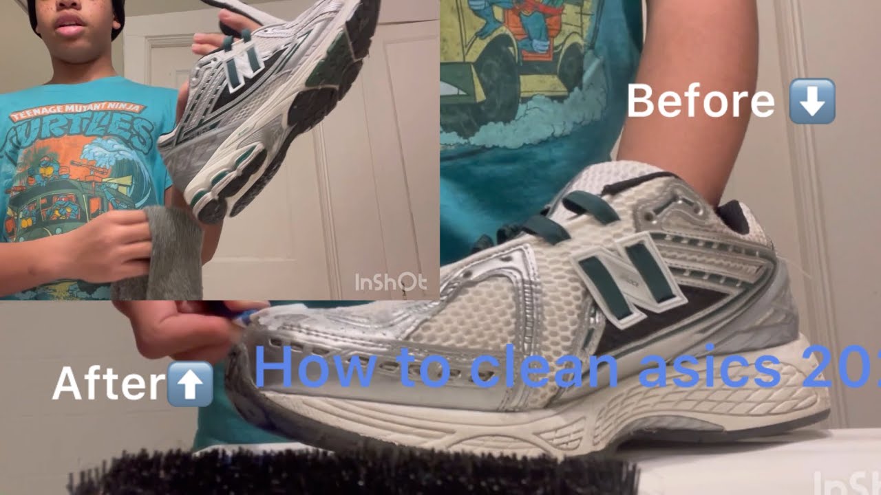 How to clean asics or any mesh shoe 🥵 - YouTube
