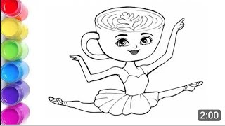 How To Draw Ballerina  Cappuccina Drawing, Coloring and Painting for kids_Child Art