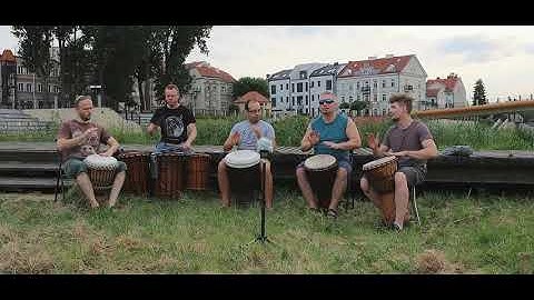 Djembe Brothers (Konin) - Drum Circle - Solo Phrase - Lesson - Call & Response