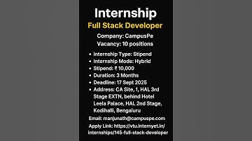 🚀 VTU Approved Internship |  CampusPe | ₹10,000 Stipend #competitive #education #vtu #internship
