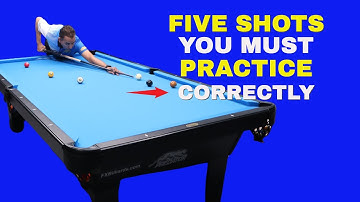 Five Shots Beginners MUST Practice, Correctly ~ (POOL LESSONS)