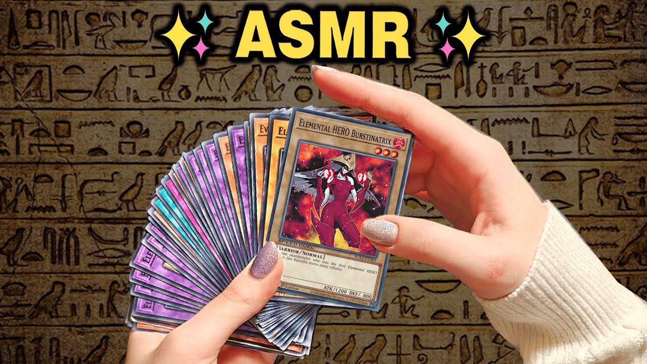 ASMR Softly Reading Yu-Gi-Oh! Hero Cards to Help You Fall Asleep ✨