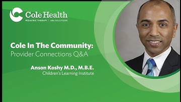 Provider Connections w/ Dr. Anson Koshy
