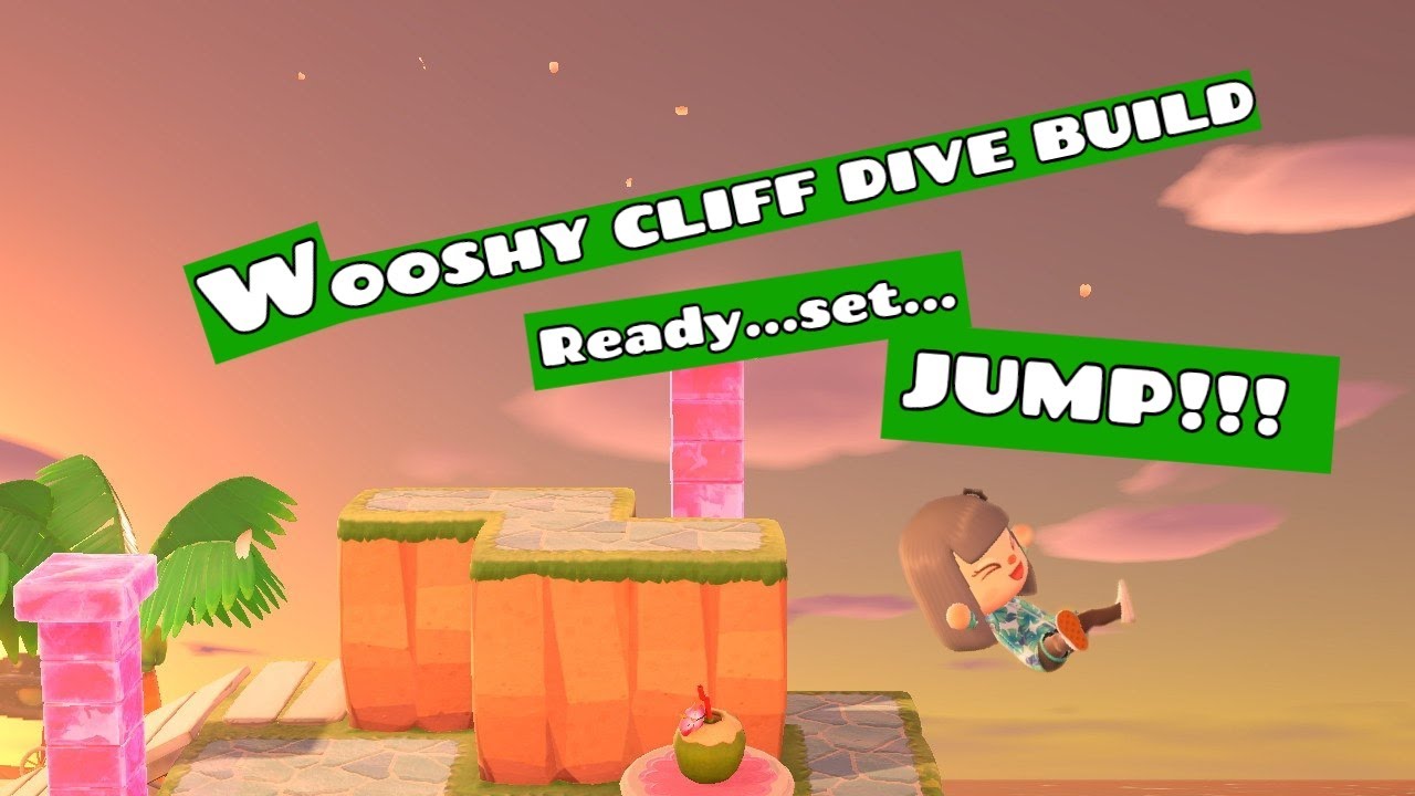Animal Crossing New Horizons Cliff Dive Build Ready, set...JUMP