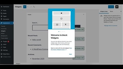 Restore the Classic WordPress Widgets