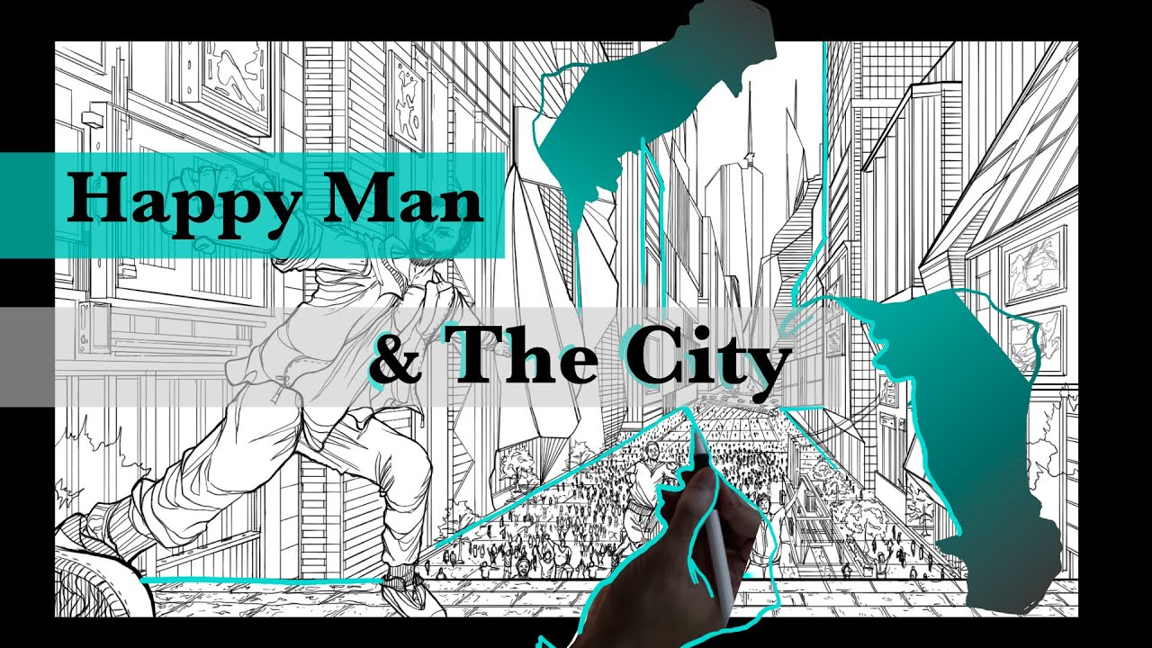 Happy Man & The City - Exploratory Drawing Part 1