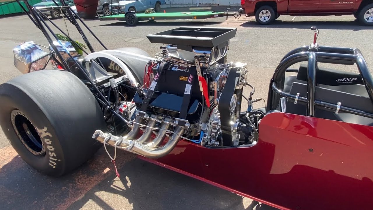 Blown Alcohol 454 Big Block Rat Motor Fire Up (Blower Surge) Rear