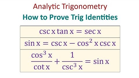 How to Prove Trigonometric Identities (3 Examples)