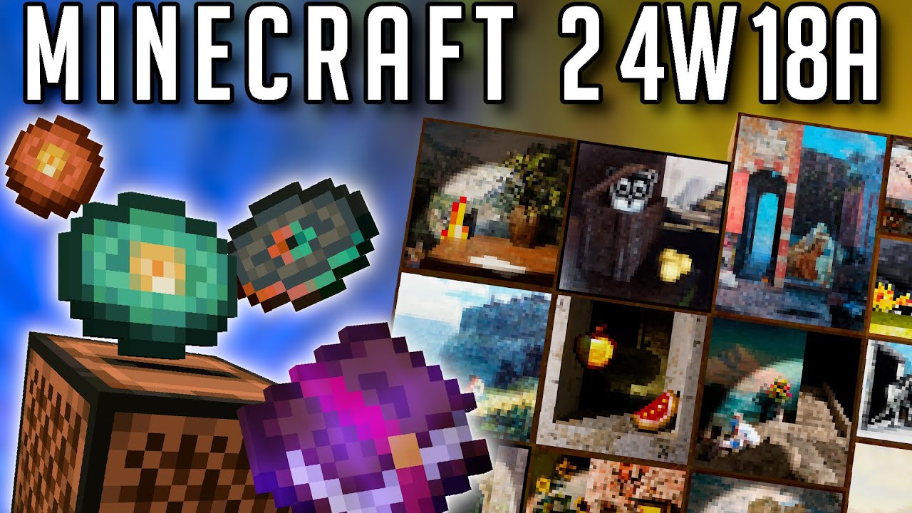 Minecraft Snapshot 24w18a : Enchants Custom ! 20 Nouvelles Peintures et ...