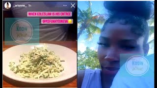 ARIONNE CURRY CLAPS BACK at  FUNKY DINEVA for calling her the Side-Dish “￼COLESLAW” | #KnowWhat