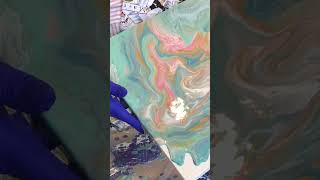 Satisfying Paint Pour #diyart #art #diy #wallart