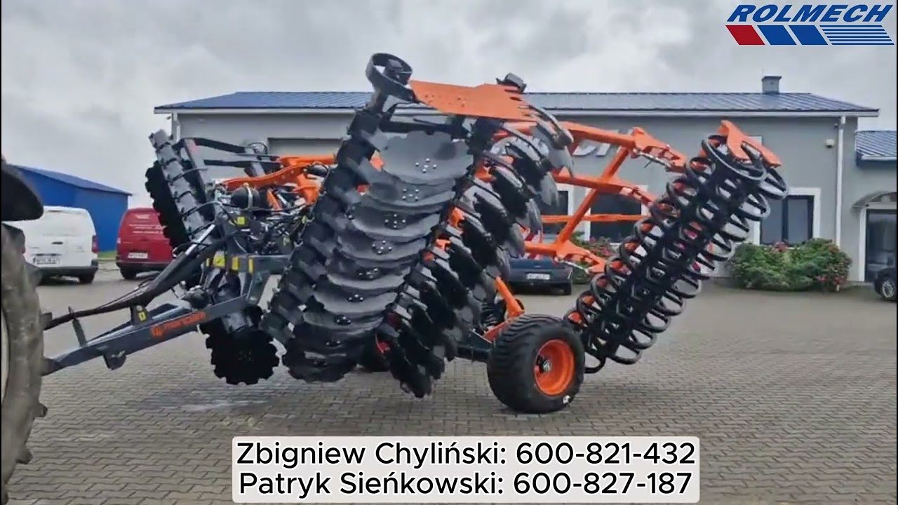 Odbiór przez klienta brony talerzowej MANDAM GAL-K HD szerokość 5m. ROLMECH