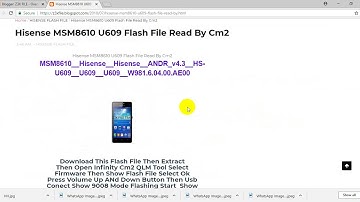 Hisense MSM8610 U609 Flash File Free Download
