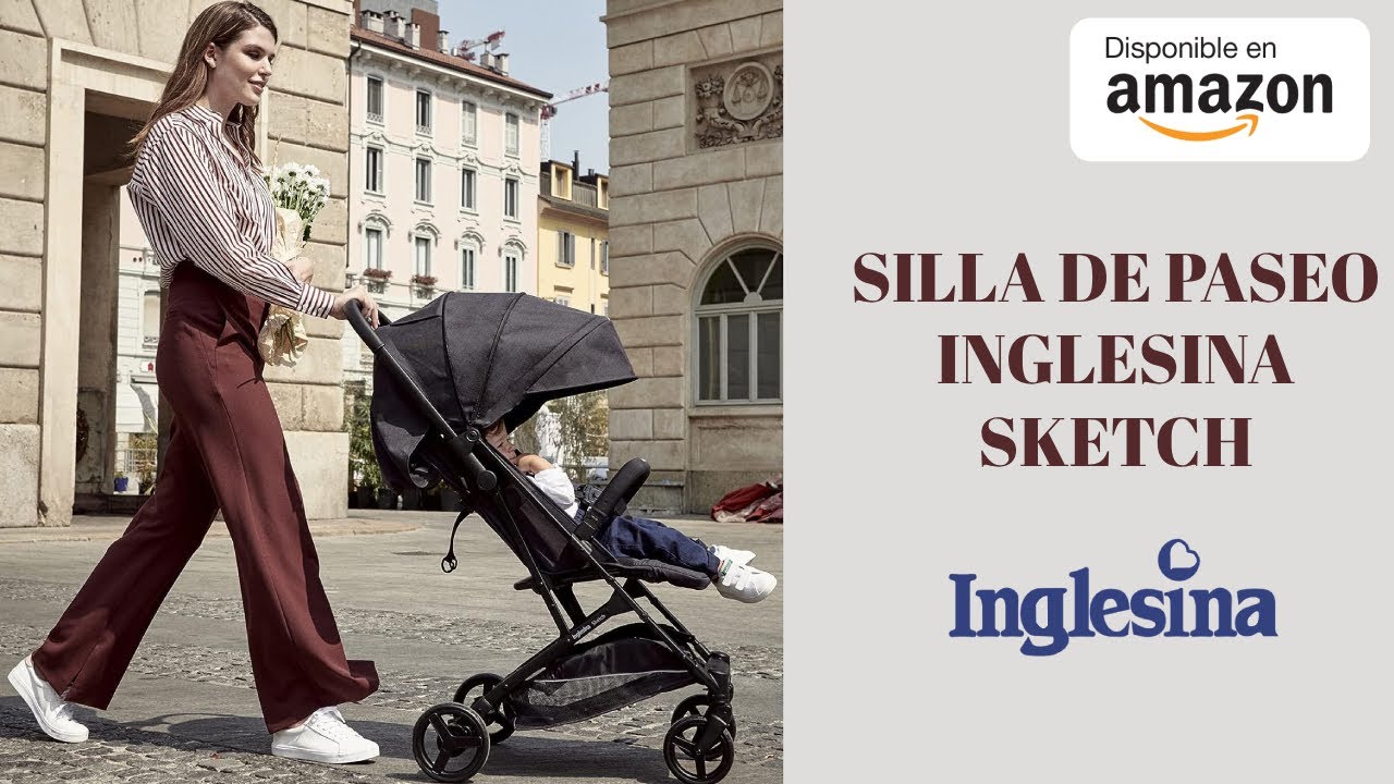 Inglesina AG86L0TBK - Inglesina Sketch, Sillita De Paseo Ligera, Total  Black, total black, unisex 