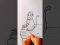 how to #easy #charcoal #draw a #monkey #simple #drawing #art #stepbystep #amazing #trending #shorts