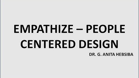 EMPATHIZE - PEOPLE CENTERED DESIGN I CHEMISTRY I SNS INSTITUTIONS