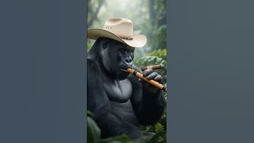 Thumbnail of Gorilla learns to play instument