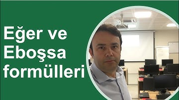 #Excel Eğer ve Eboşsa formülleri (Excel fonksiyonları)- 513.video | Ömer BAĞCI