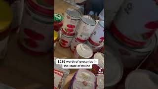 Average family budget grocery haul in the state of Maine! Would this be more or less where you are?