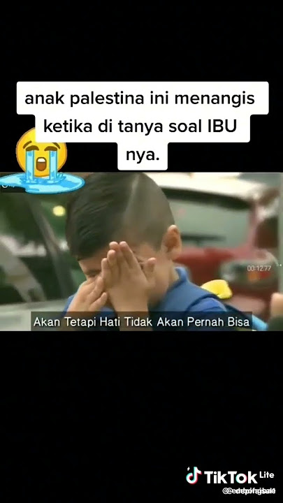 anak palestina menangis katika ditanya soal ibunya