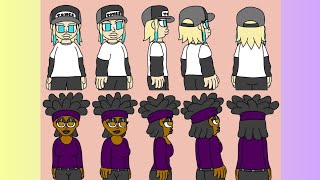 Average speed drawing - Drawing my own character [Tower and Maggie Model Sheet]