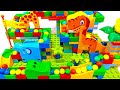 6 types of colorful building blocks marble run asmr