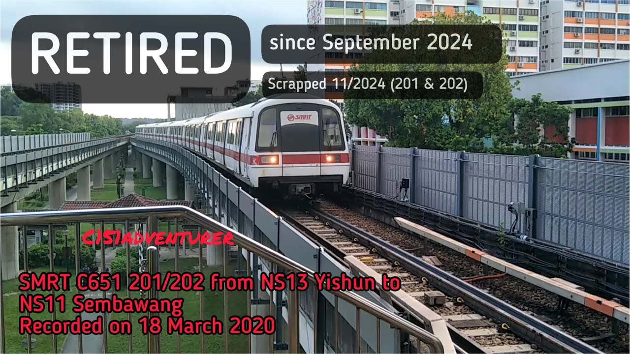 [SIE Full Day Service] SMRT C651 201/202 Ride from NS13 Yishun to NS11 ...