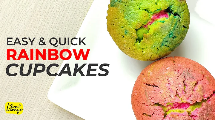 EASY & QUICK Rainbow Cupcakes | Recipe By Yum Lounge (English)