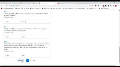 CS50 Web Programming - Project4: Social Network