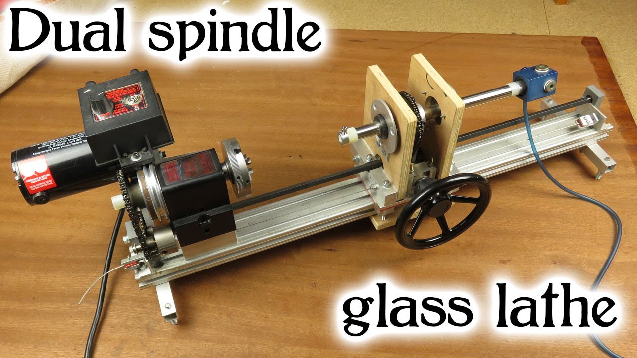 Dual Spindle Glass Lathe Glassblowing Glasslathe Youtube