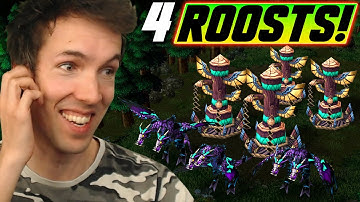 This guy had 4 ROOSTS! CHIMAERA OVERLOAD! WC3 4v4