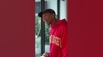 Pharrell in the studio with Kendrick Lamar