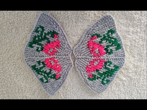 Необычно красивый узор для тапочек