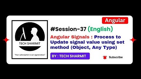 Update Signal in Angular with set() | Angular Signals Tutorial in English 2025 (Session-37)