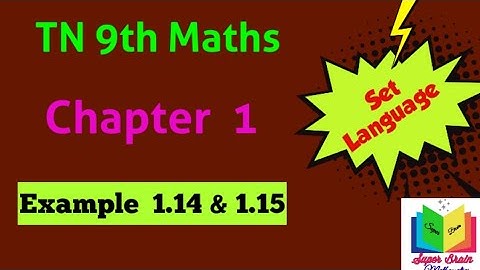 9th Maths Chapter 1 Example 1.14 & 1.15 |Class 9 Maths Example  1.14 & 1.15|Super brain Mathematics