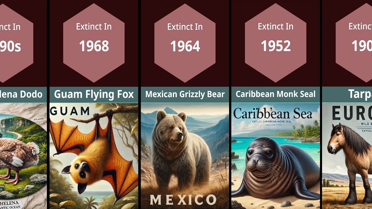 Extinct Animals and Their Last Known Locations | Lost Species of the ...