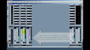 Parallel distortion for a VSTinstrument using pre fader sends to FX channels 1 of 4