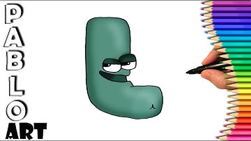 How To Draw Alphabet Lore - Letter L | Learn to Draw step by step