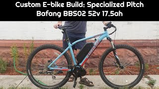 Custom E-bike Build: Specialized Pitch 52v 17.5ah Bafang BBS02 750w Mid  drive - YouTube