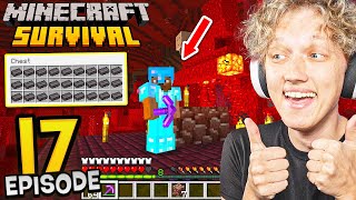 Minecraft Survival #17 - I FINALLY GOT NETHERITE! (best gear)