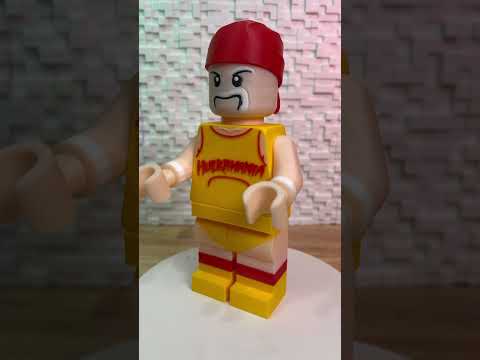 3d printed Hulk Hogan Lego #hulkmania #rip #3dprinting #bambulab #3d #fyp #lego #hulkhogan
