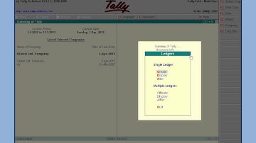 Tally 13      Create Ledger Furniture and Fixture under Fixed Assets