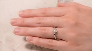 Classic Crossover Solitaire - Diamond Engagement Ring | The Village Goldsmith